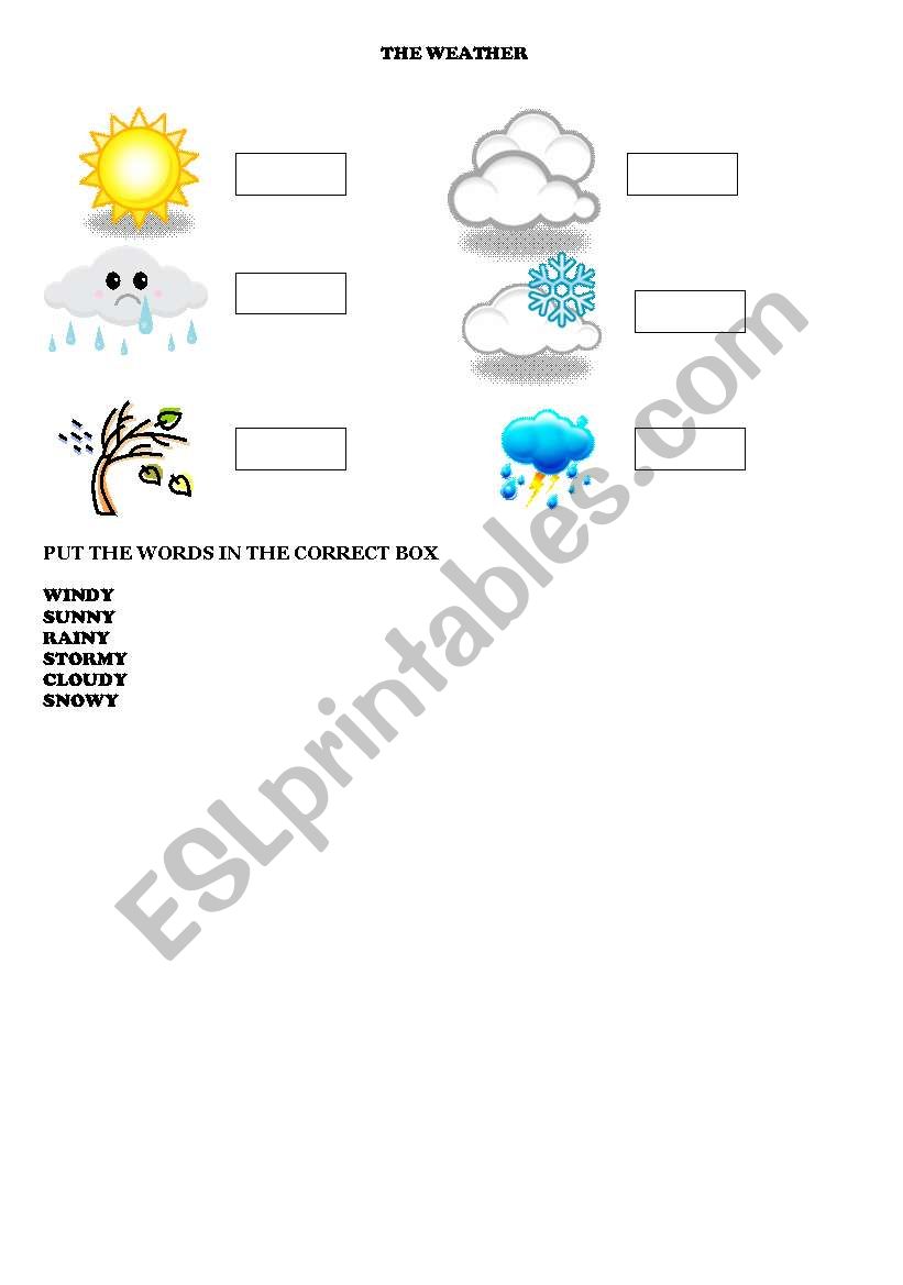 The weather worksheet