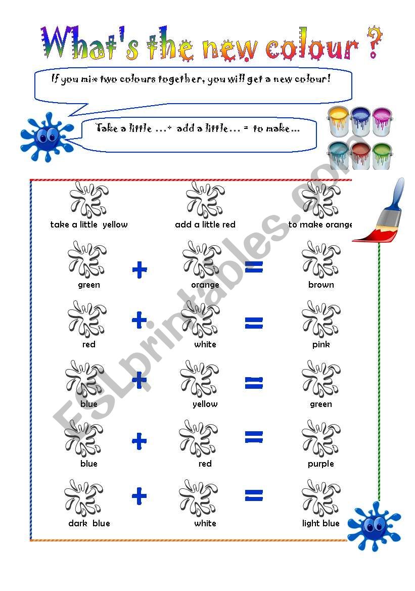 Colours worksheet