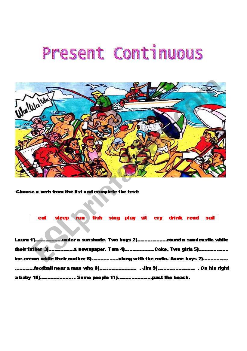 Present Continuous worksheet