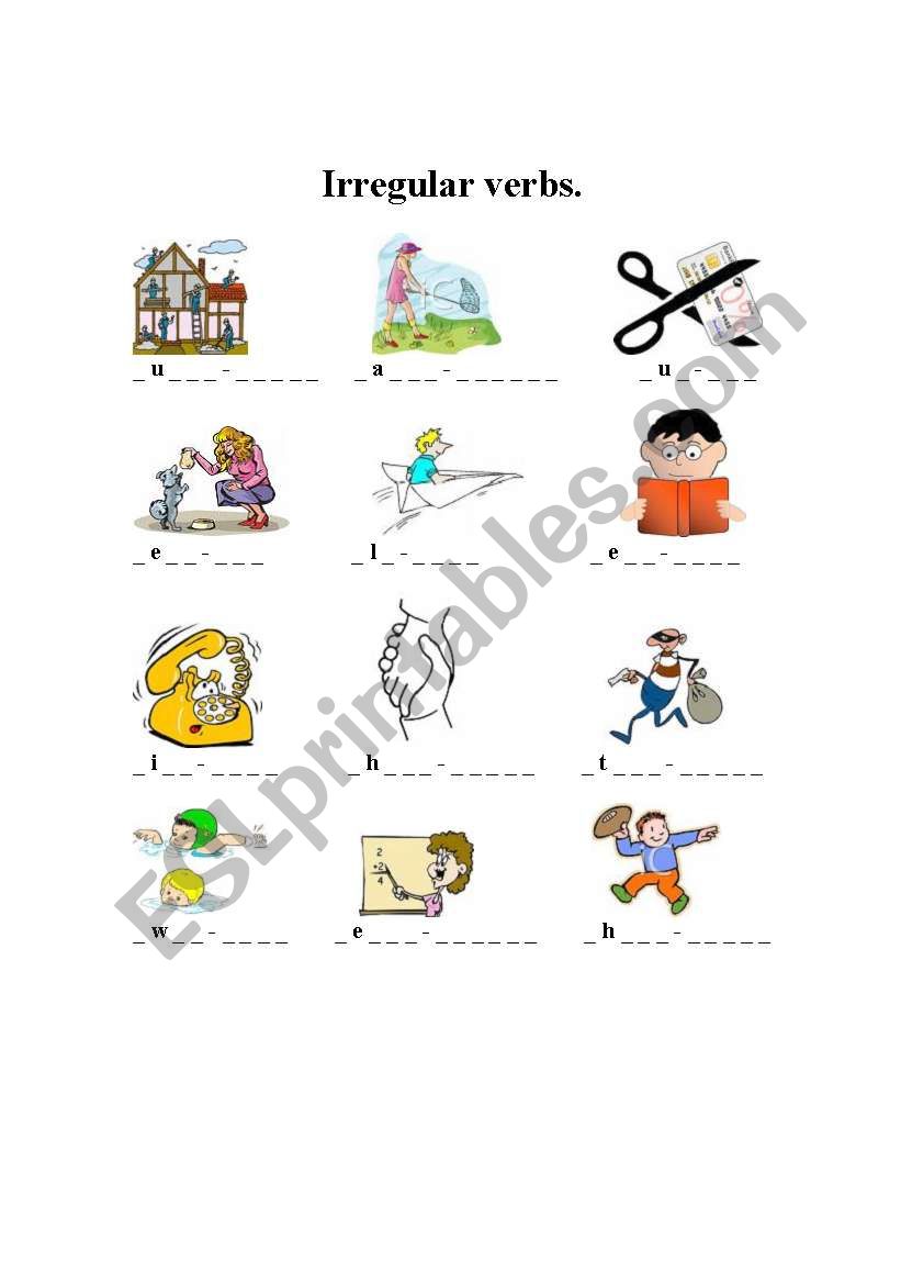 Irregular verbs. Part 2 worksheet