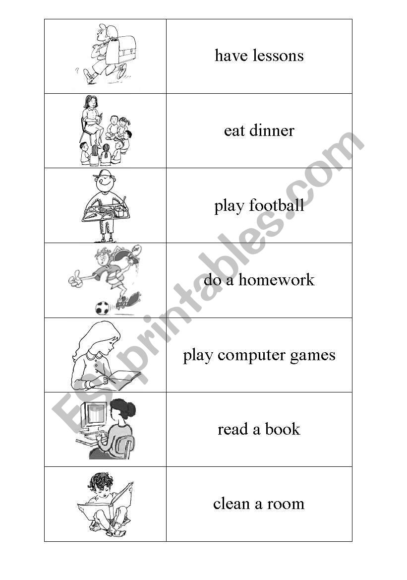 Everyday activities DOMINO PART 2