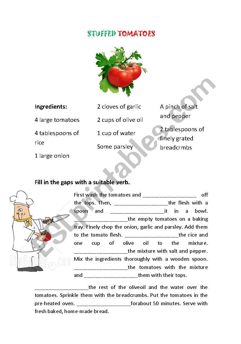 Tourism -  Stuffed Tomatoes Recipe