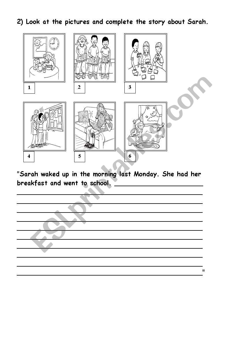 Writing a short paragraph - ESL worksheet by Daghoom