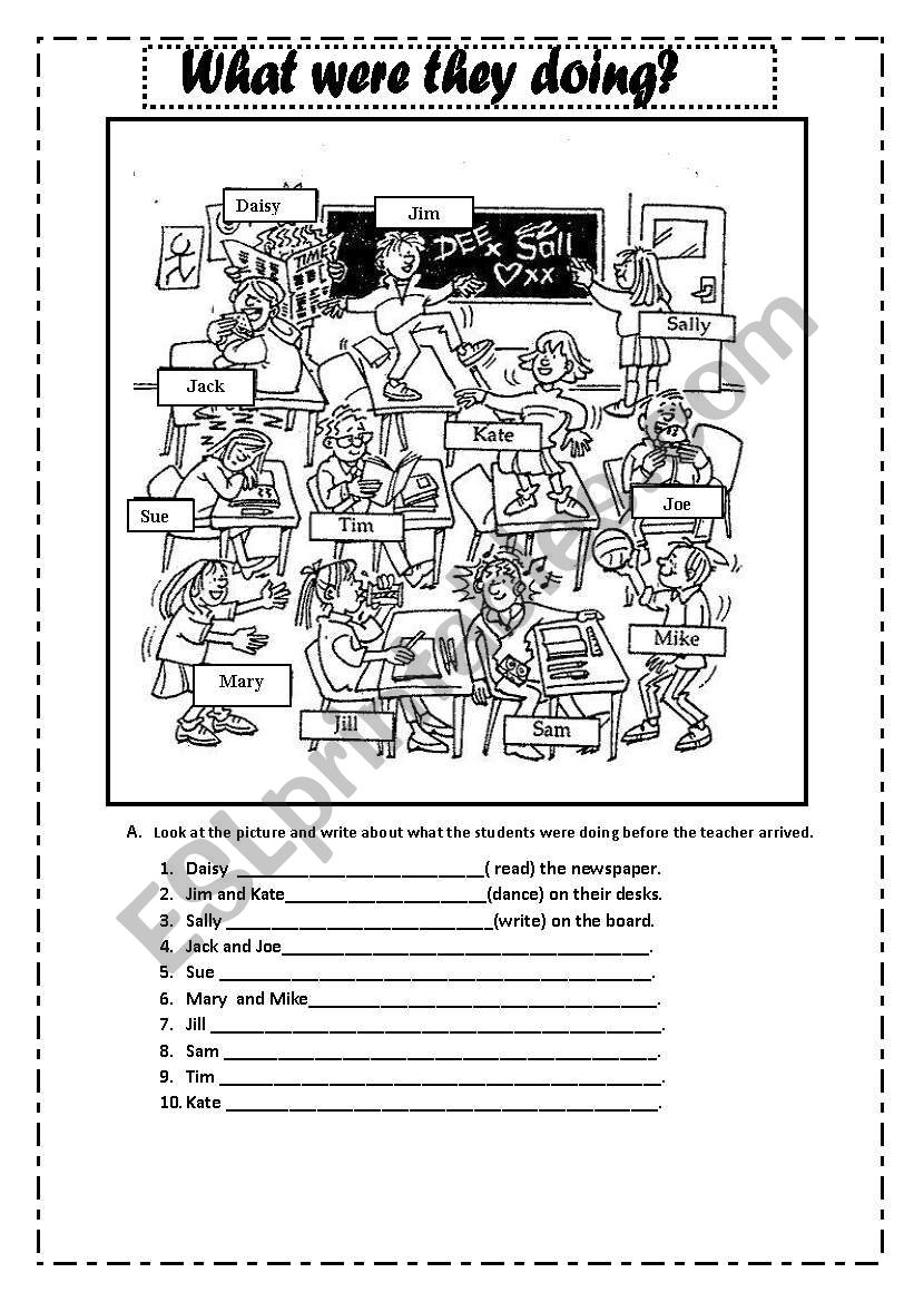 WHAT WERE THEY DOING? worksheet