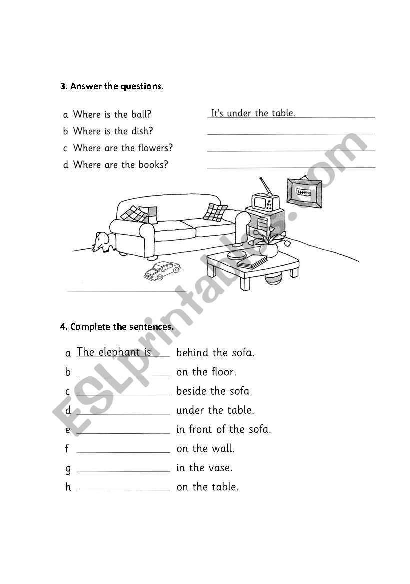 prepositions worksheet