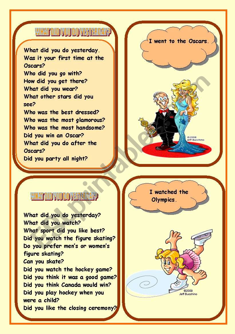 PAST TENSE - QUESTIONS, STORY AND FILL IN THE GAP EXERCISE