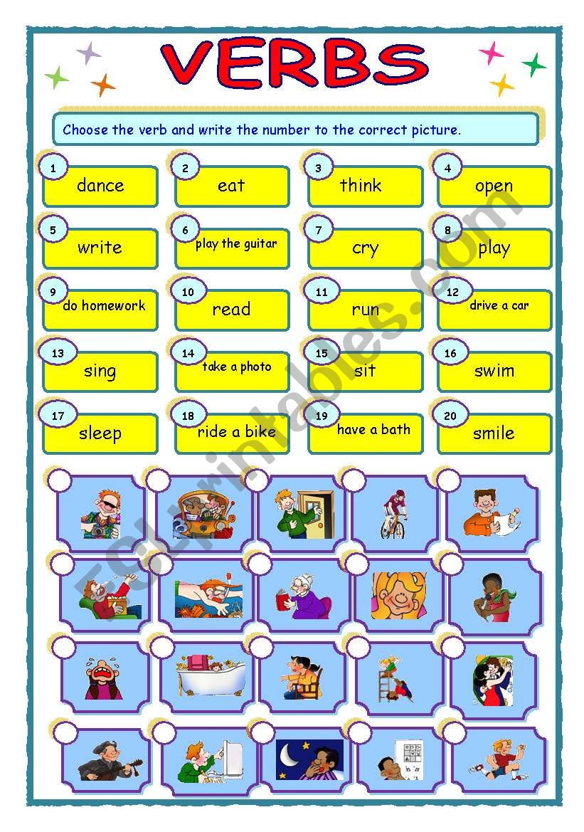 Verbs worksheet