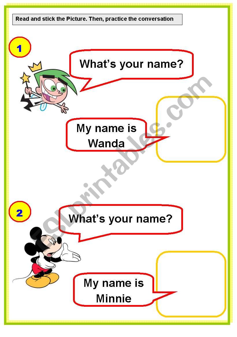 WhatÂ´s your name ? worksheet