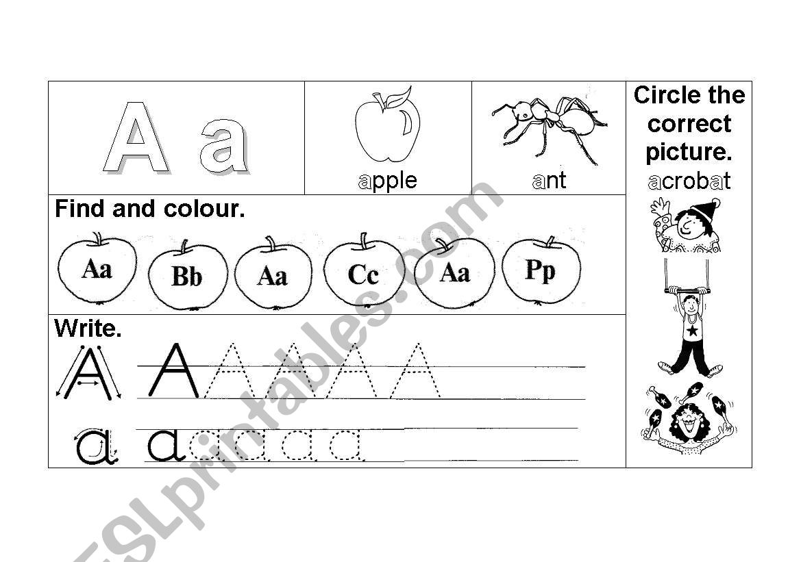 Aa worksheet