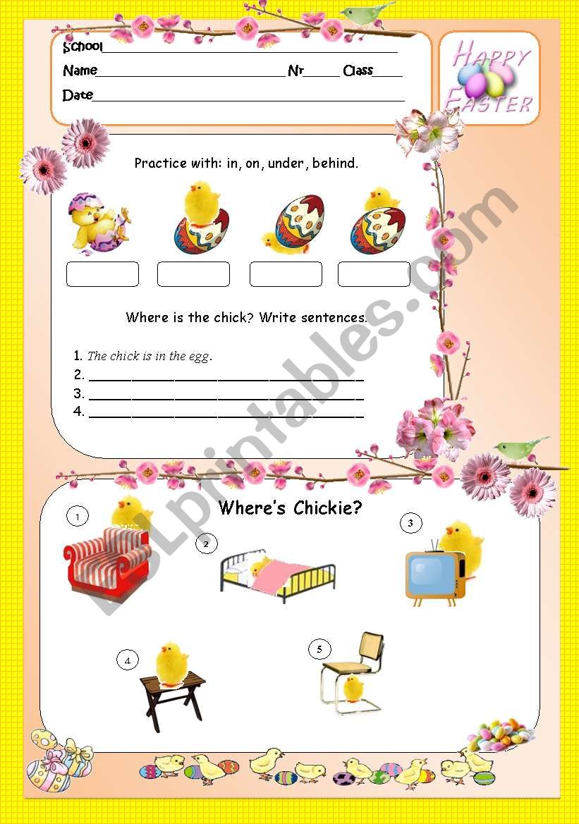 Easter worksheet