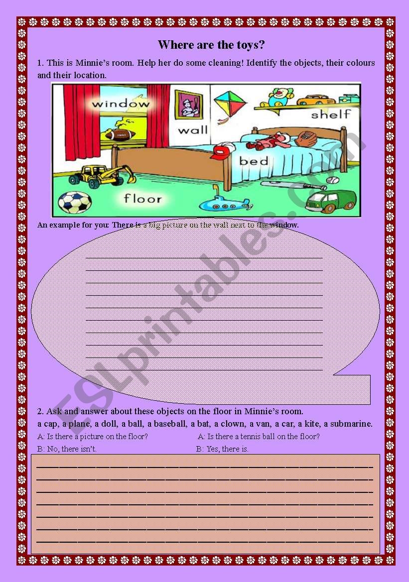 Where are the toys? worksheet