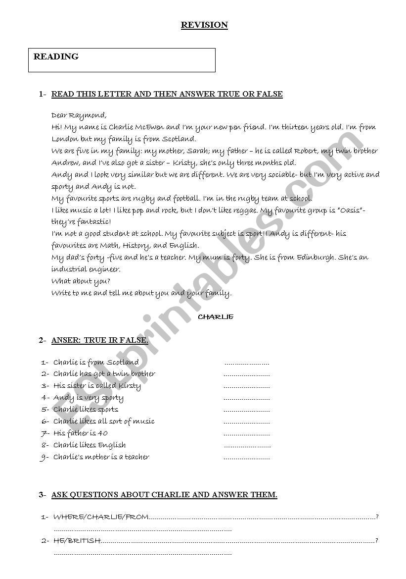 ELEMENTARY EXAM worksheet