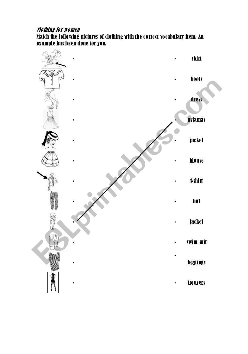 Clothing Matching task (Mens, Womens, Accessories)