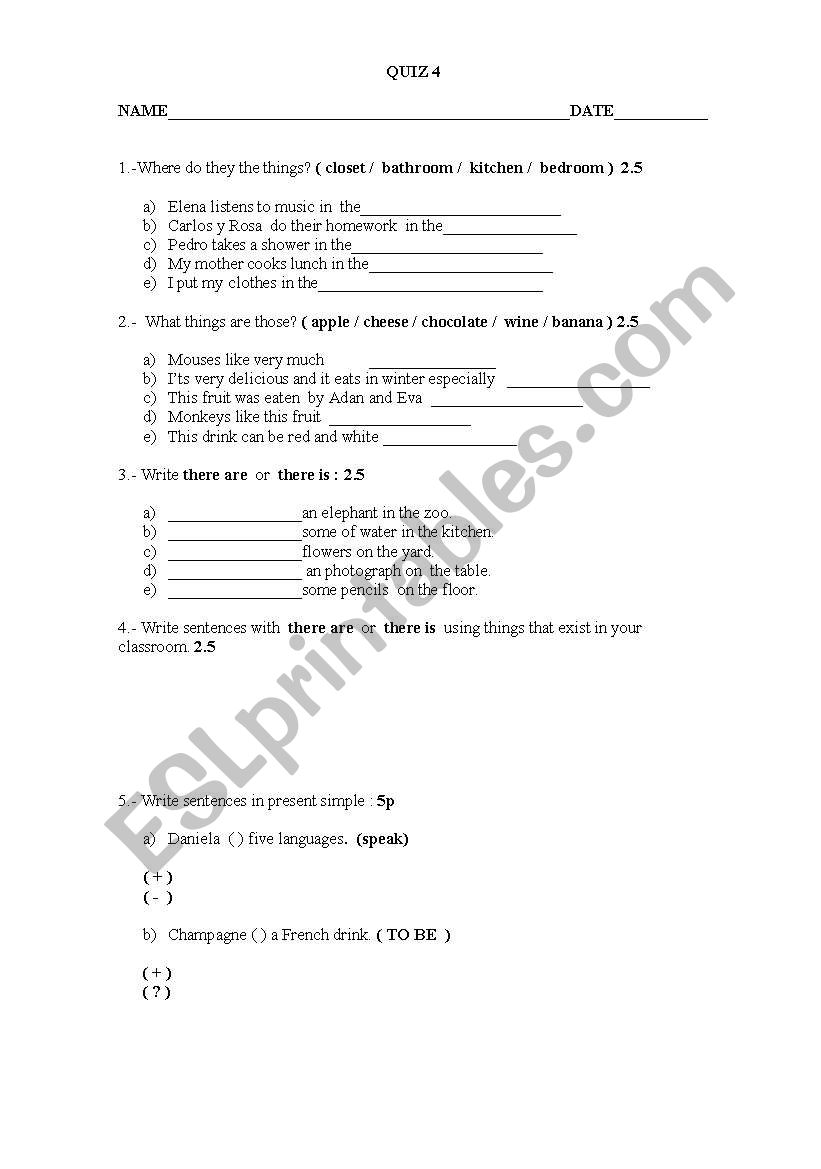 PRESENT  SIMPLE worksheet