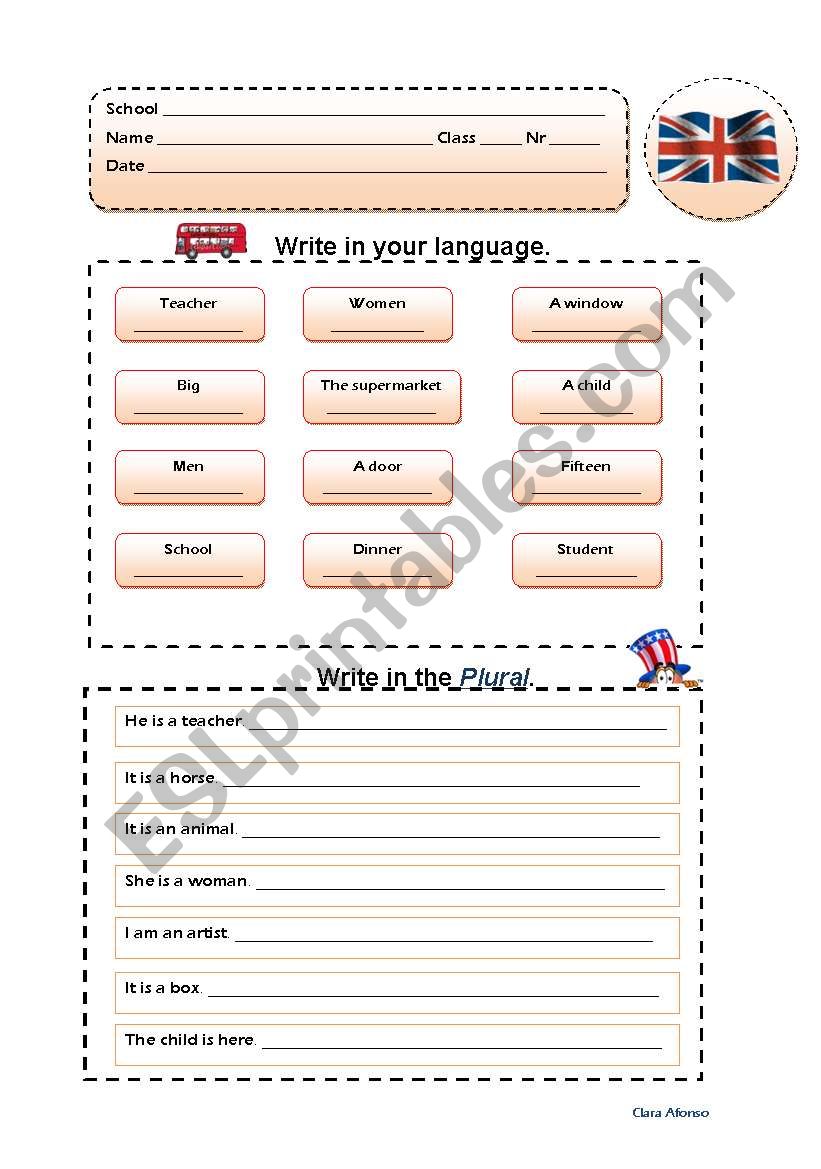 Practise Writing worksheet