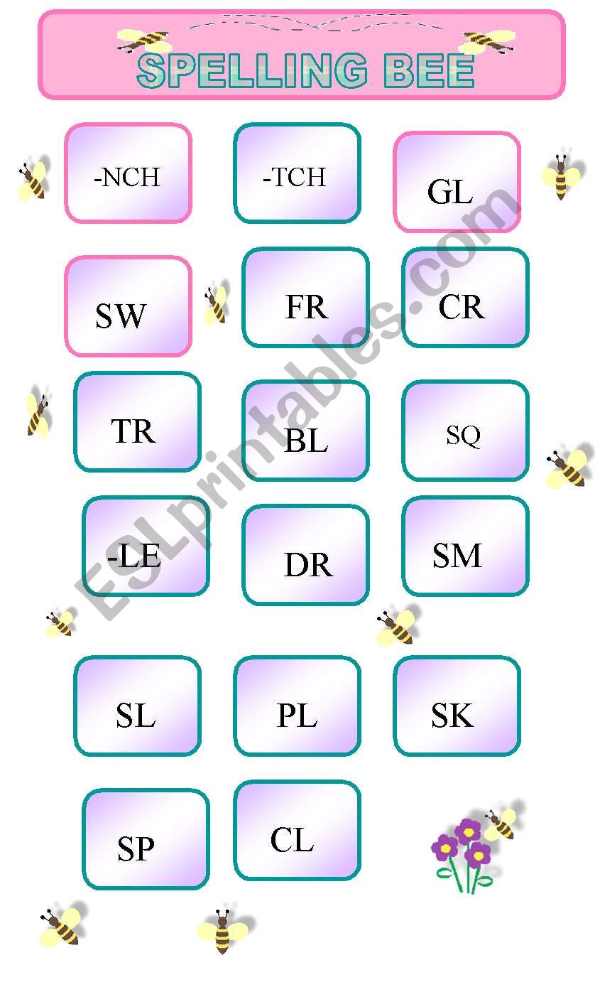 Spelling Bee  worksheet