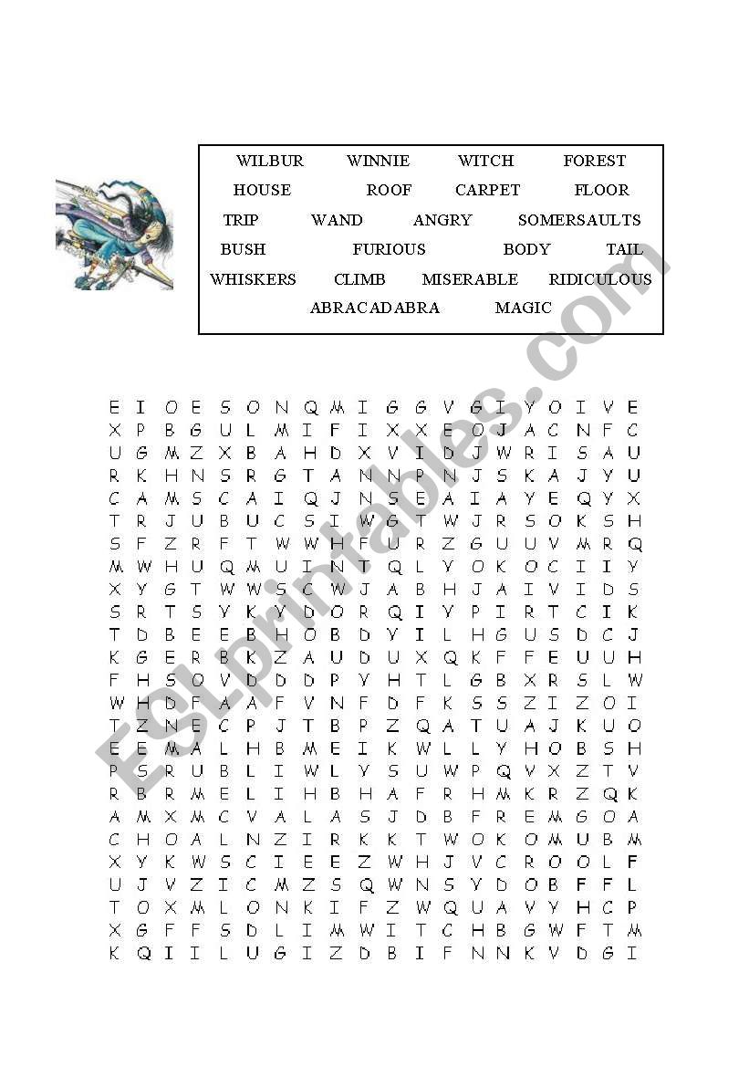 WINNIE THE WITCH VOCABULARY worksheet