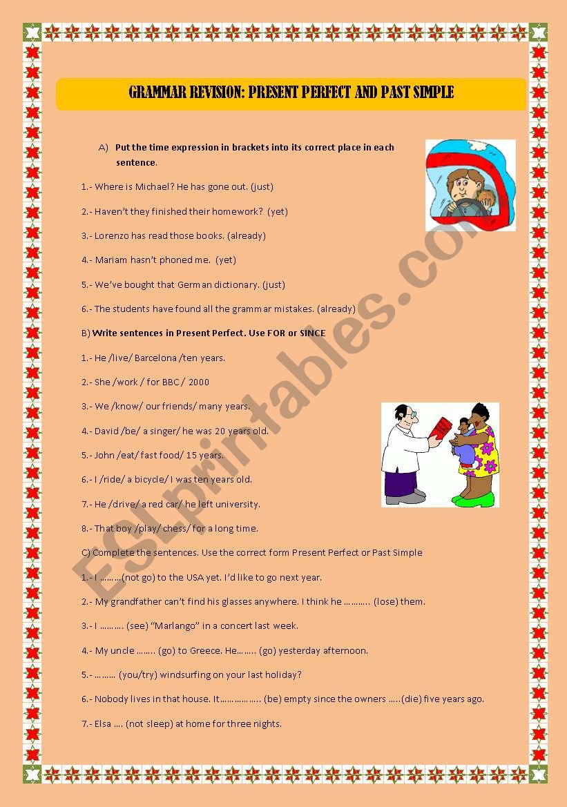 REVISION PRESENT PERFECT AND PAST SIMPLE
