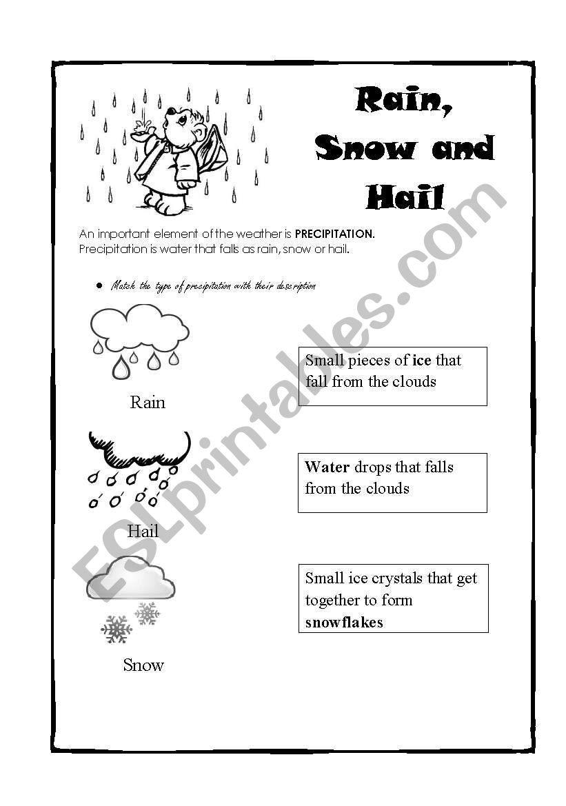 weather elements worksheet