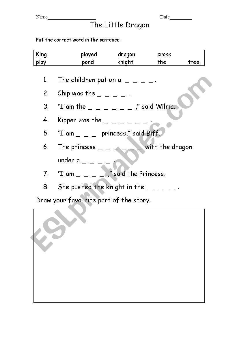 The Little Dragon worksheet