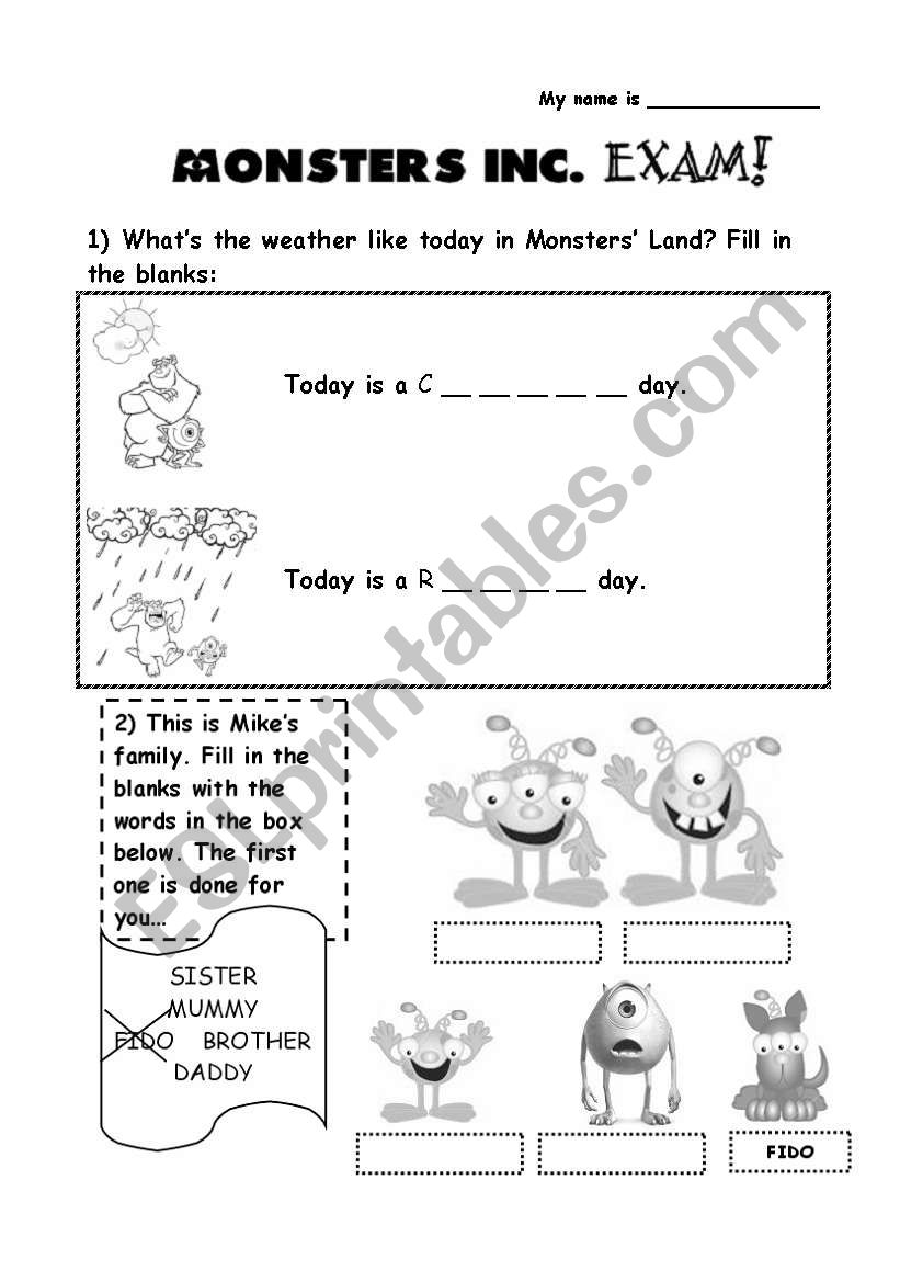 TEST (Elementary Level) worksheet