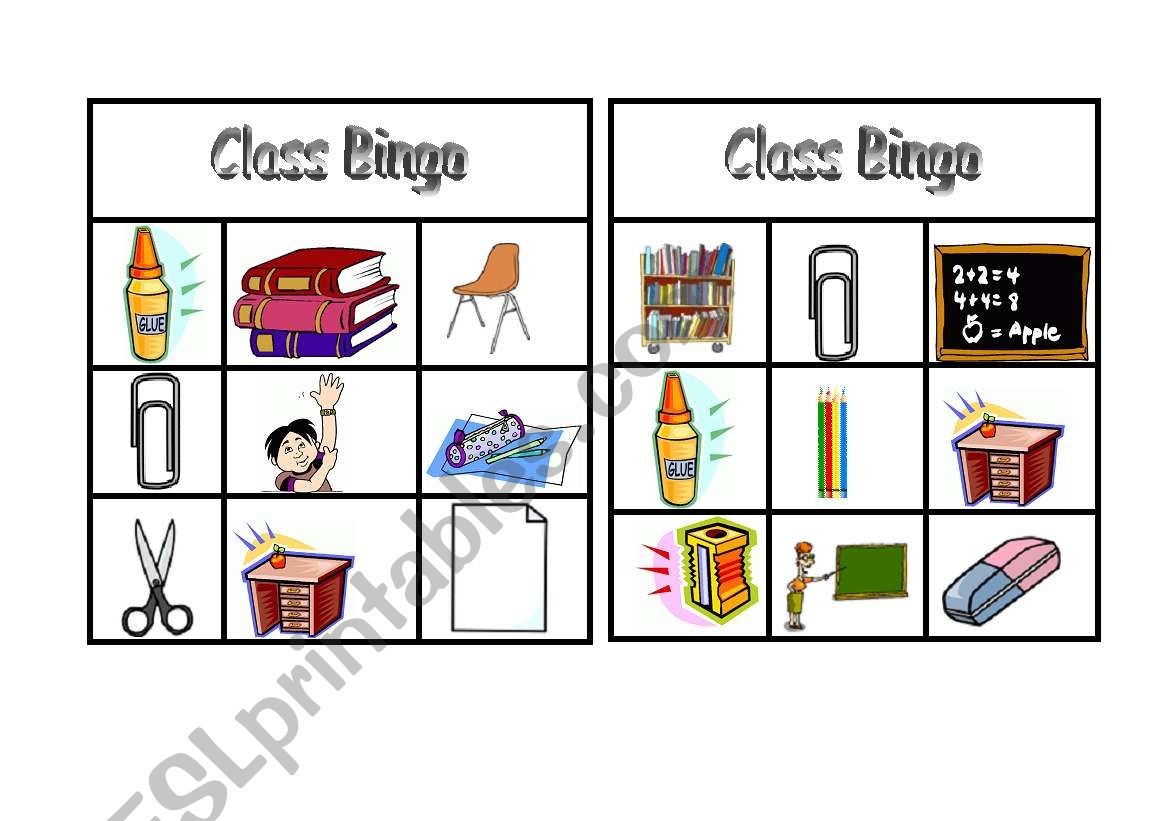 Game: Bingo. Practising Classroom Vocabulary. doc2