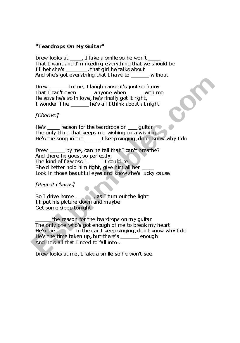 gap fill  worksheet