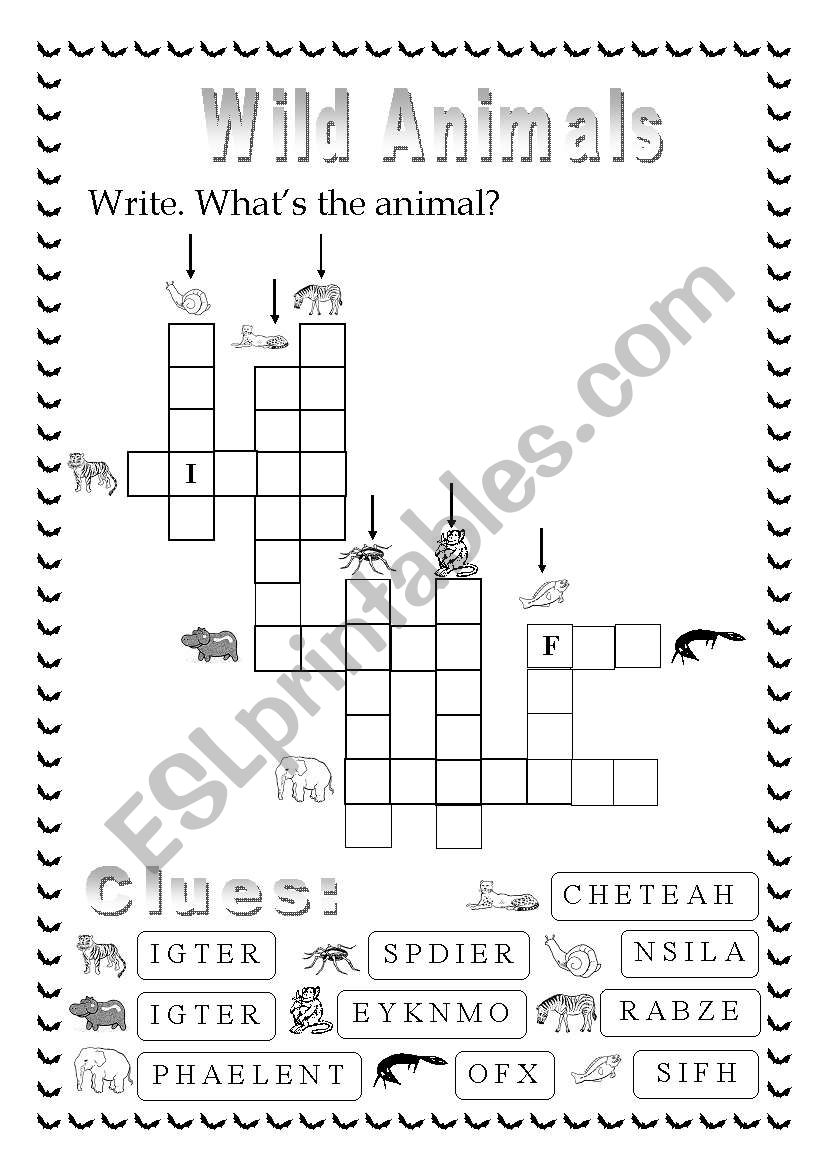 Wild Animals worksheet