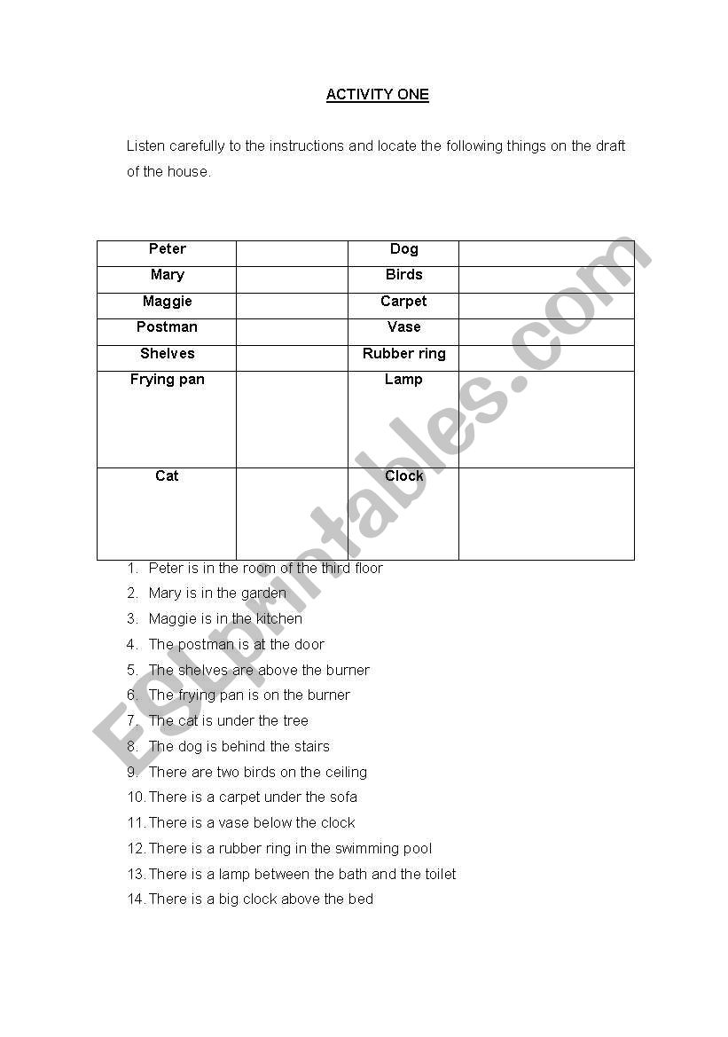 prepositions worksheet