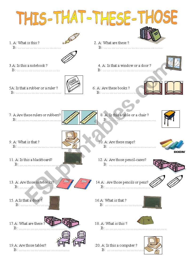 THIS-THAT / THESE-THOSE - DEMONSTRATIVES