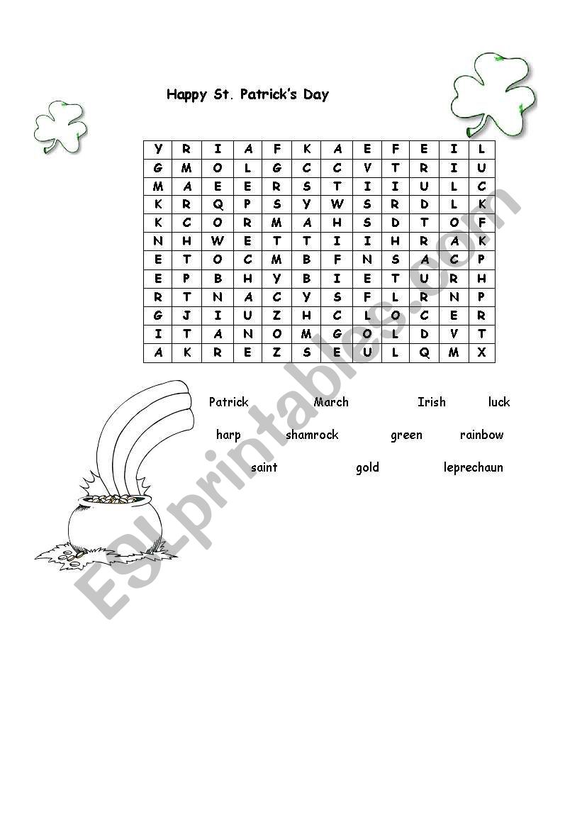 wordsearch worksheet