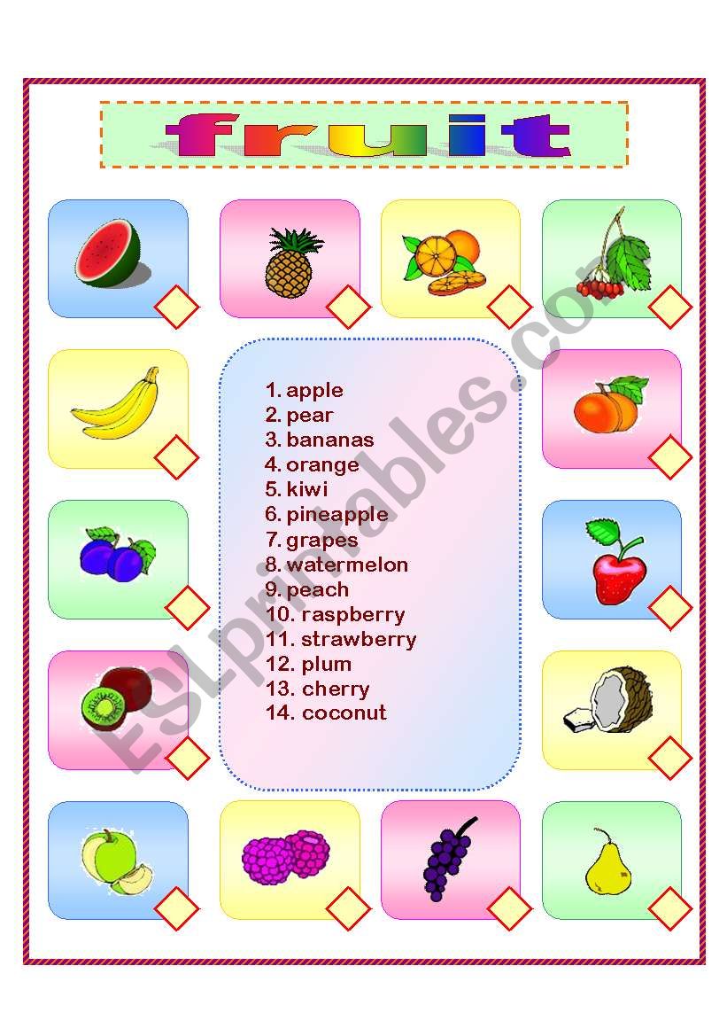 fruit (11.03.10) worksheet