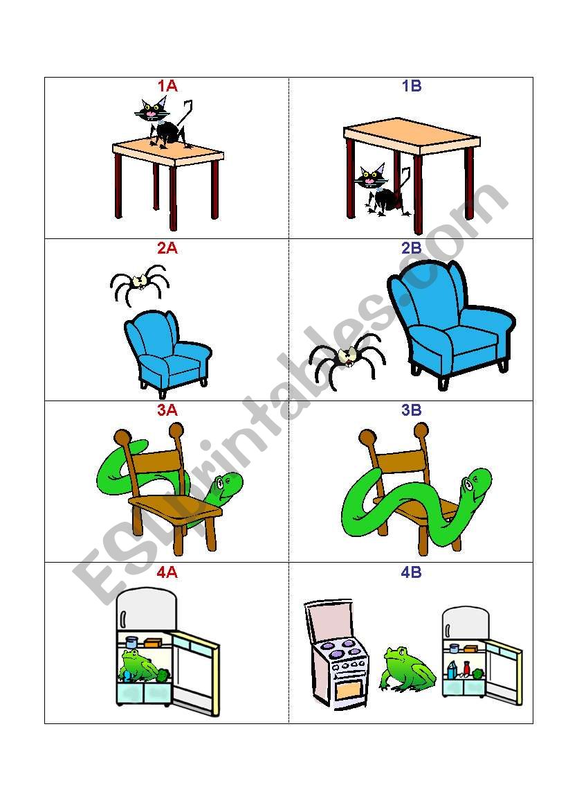 PREPOSITIONS AND ANIMALS worksheet