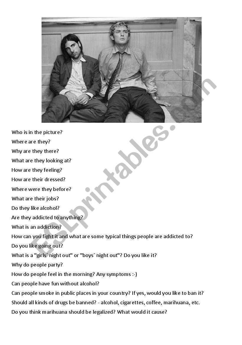 Picture based conversation worksheet