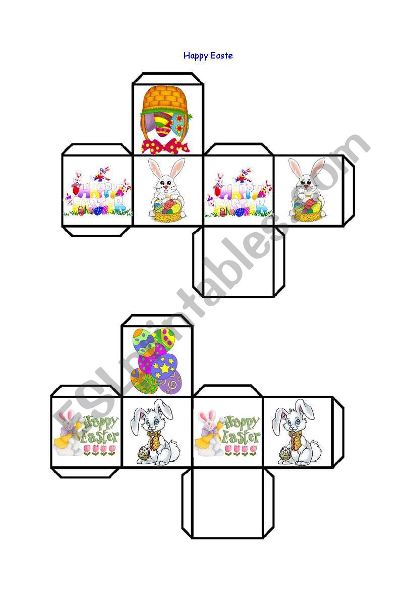 Easter boxes worksheet