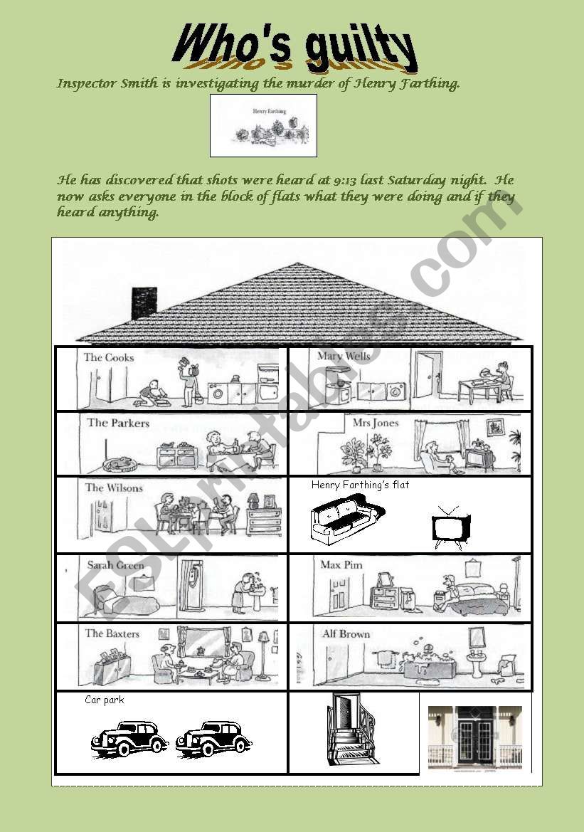 Whos guilty worksheet