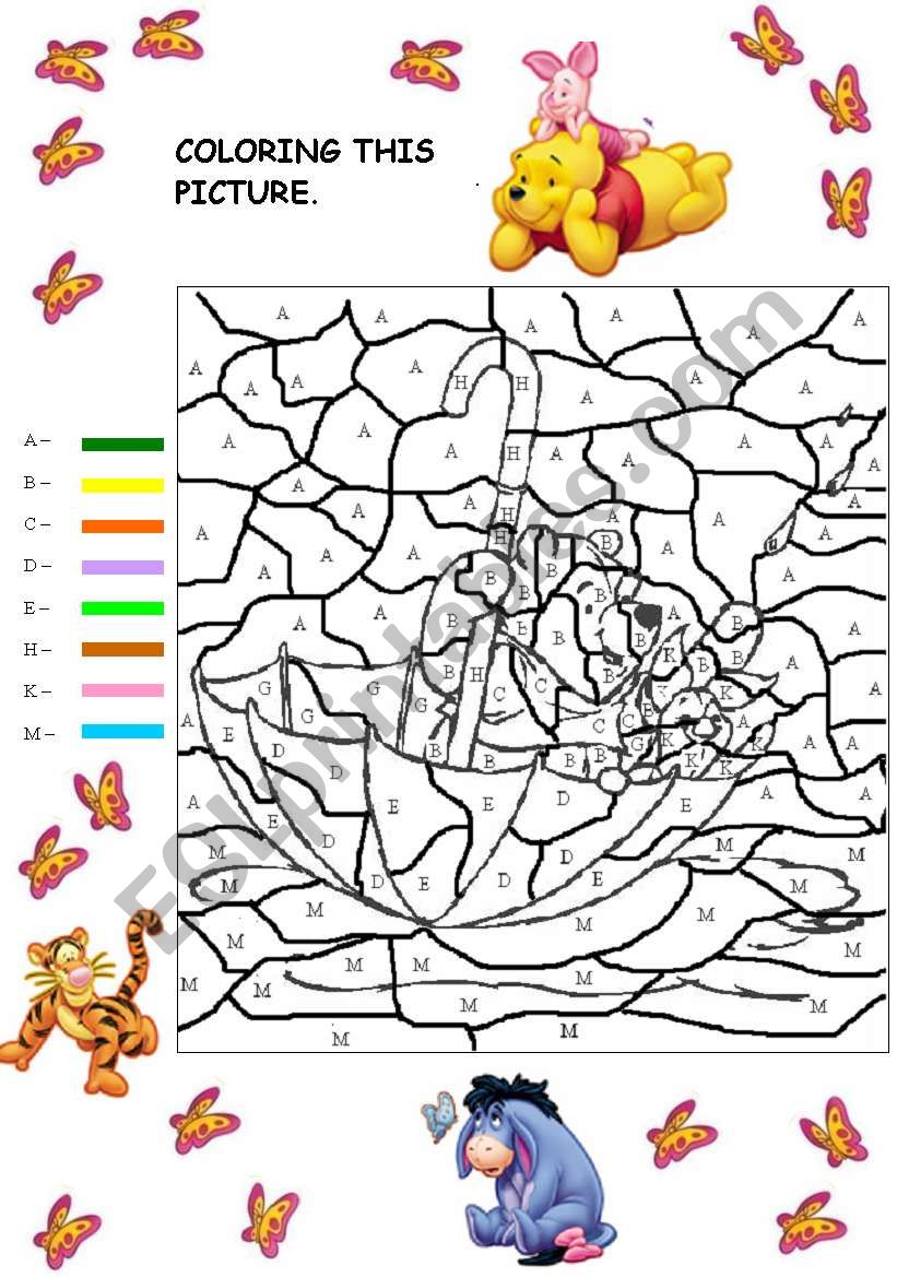 ABC coloring pic worksheet