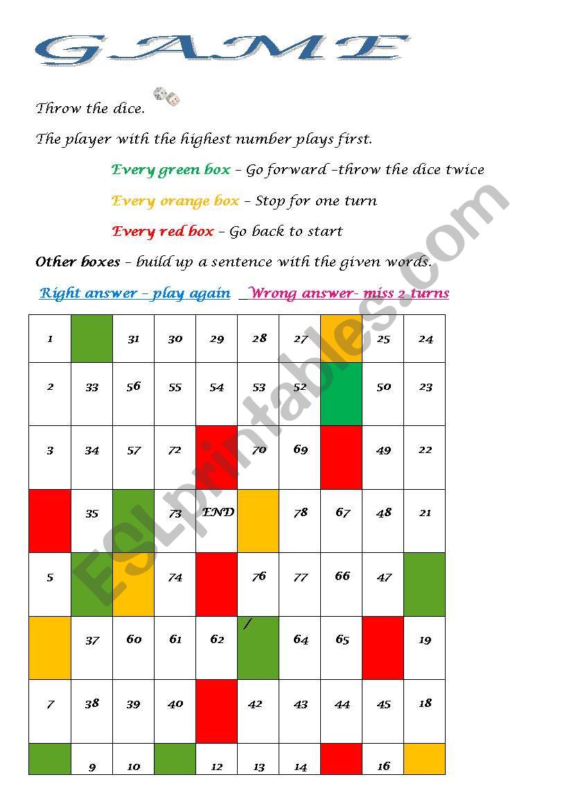 game : Present Simple versus Present Continuous