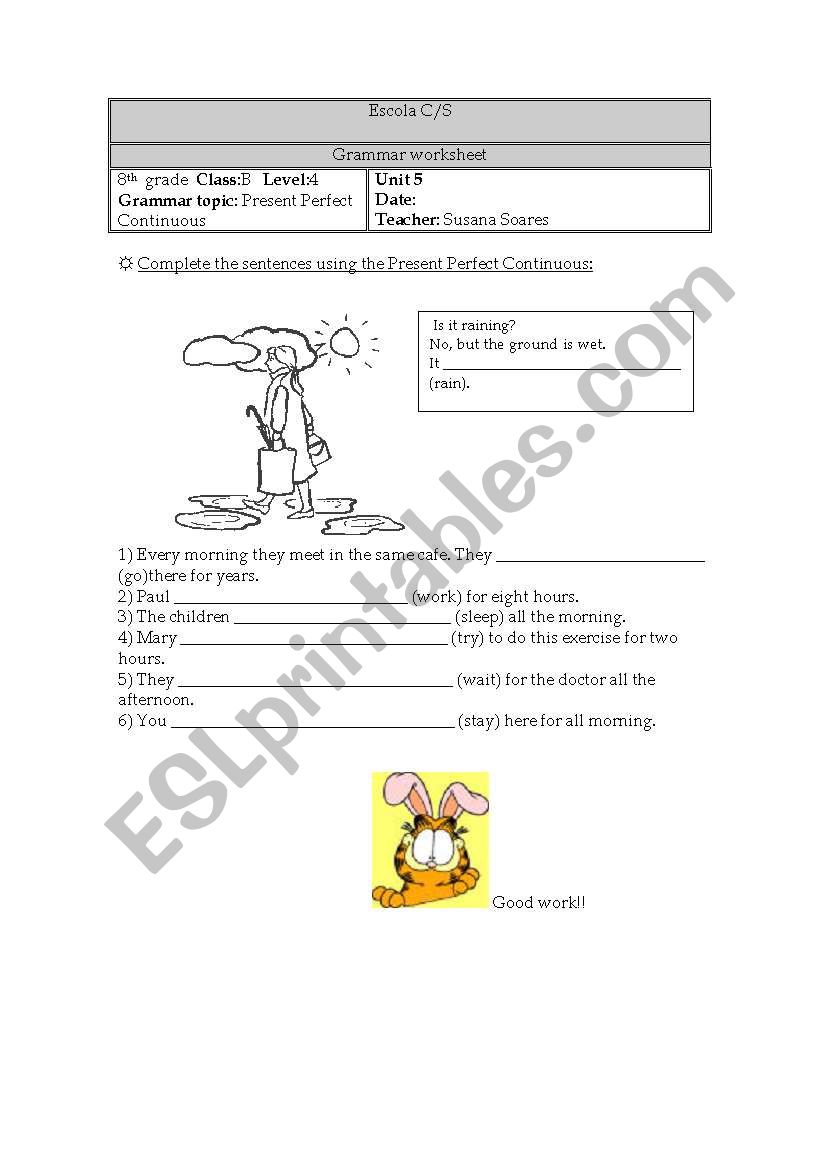 Present Perfect worksheet