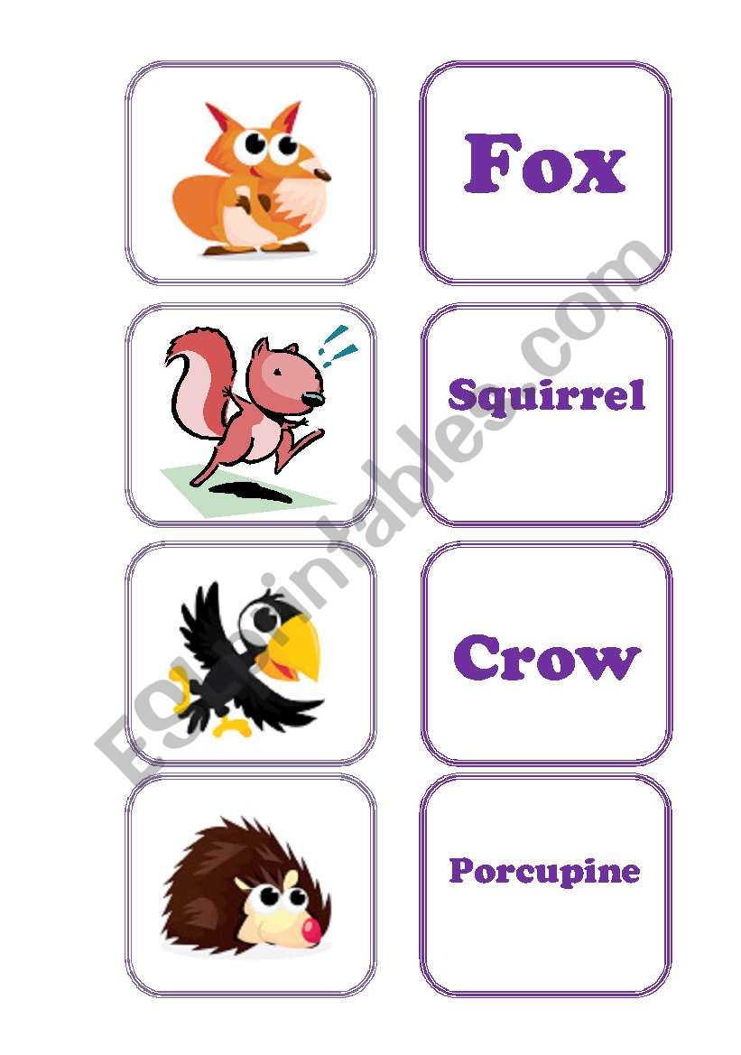 Forest or Small Animals - memory game!