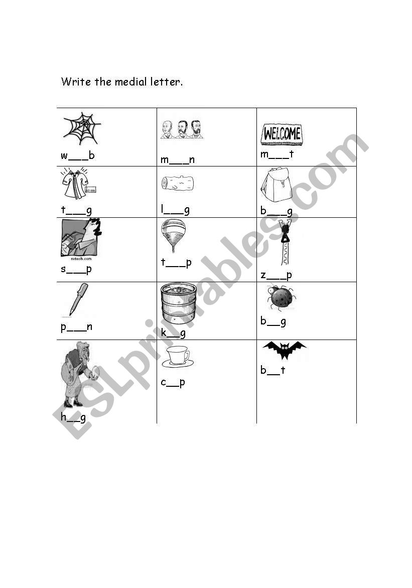 Medial worksheet