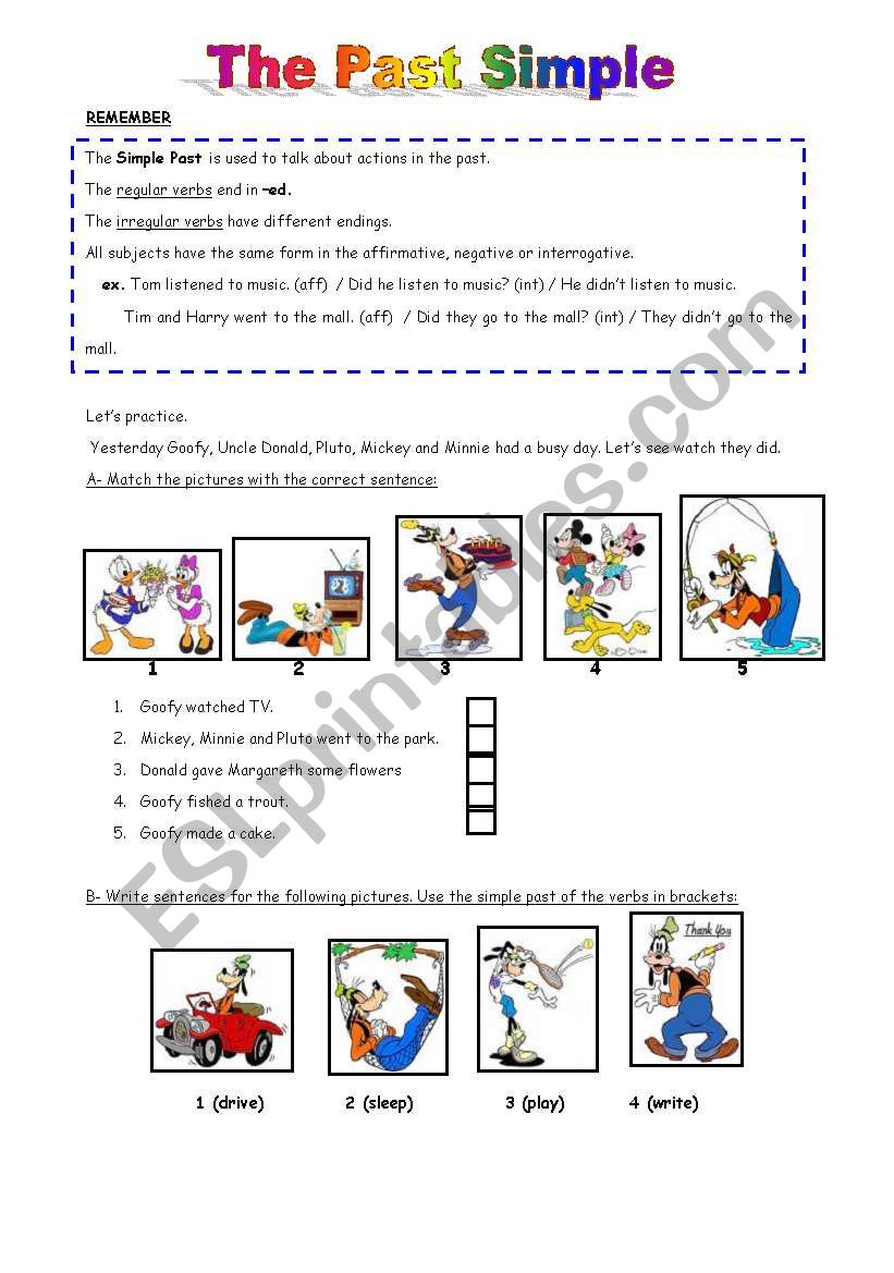 The Past Simple worksheet