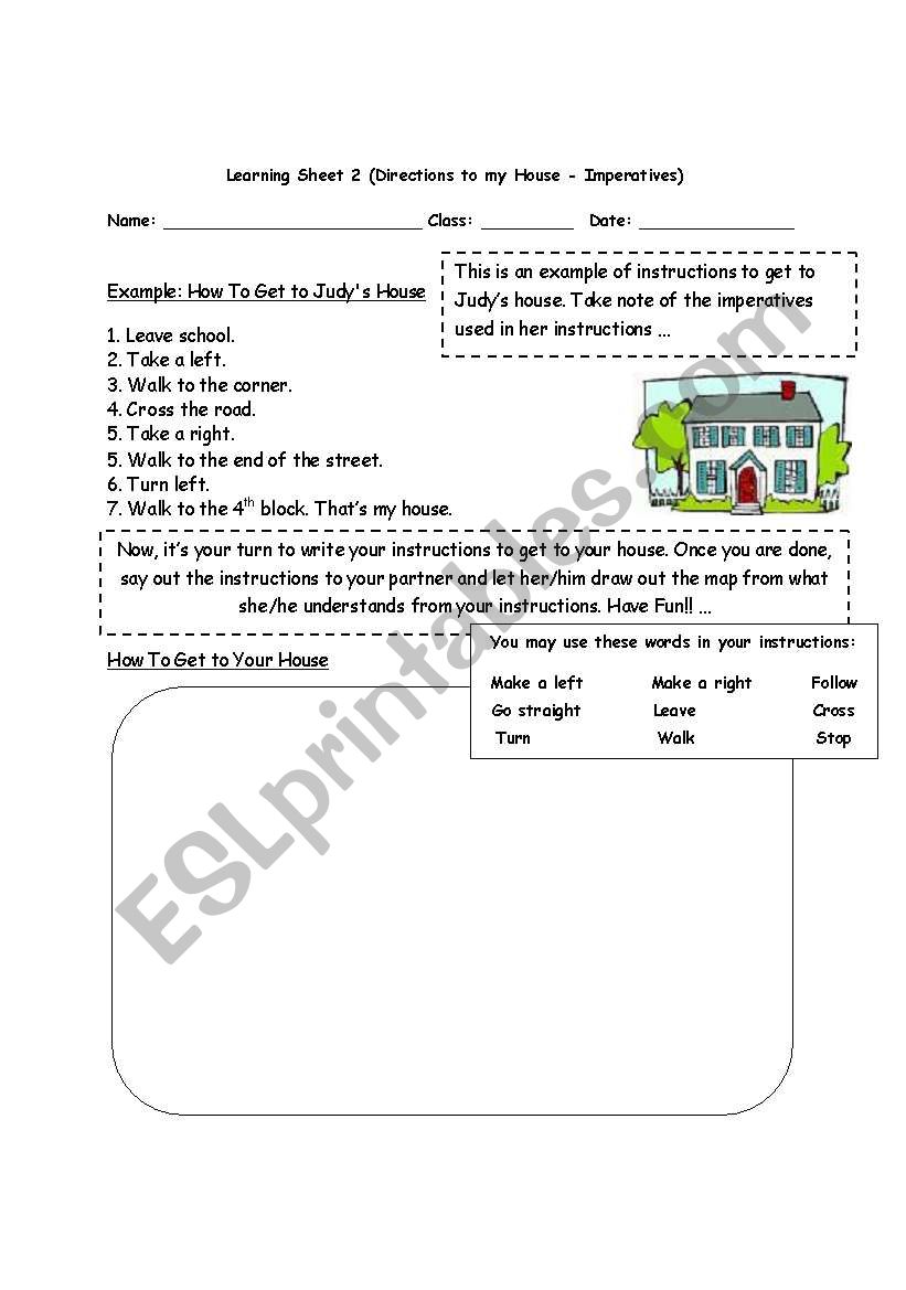 Imperatives worksheet