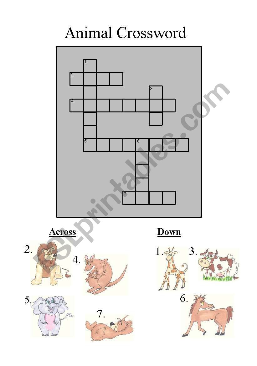 animals worksheet