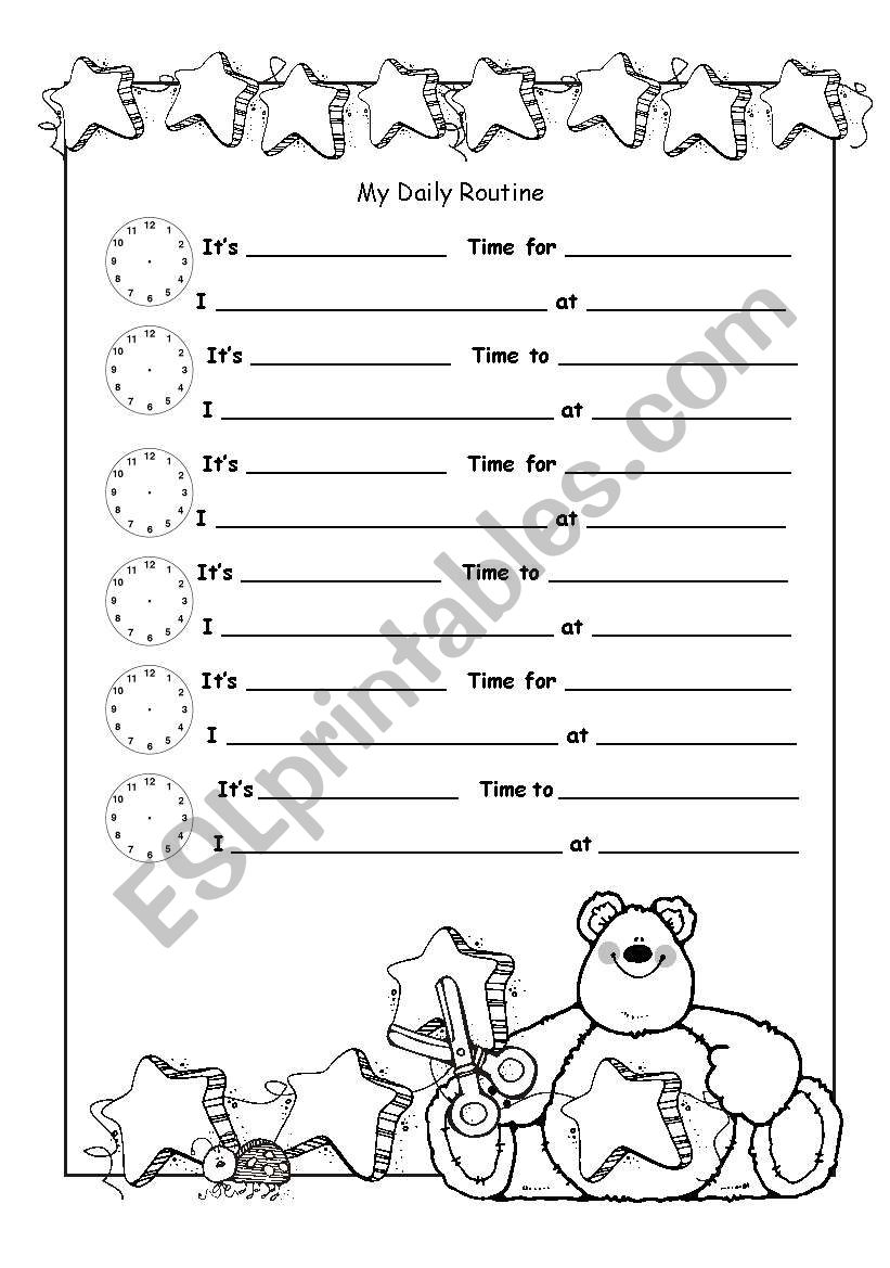 My Daily Routine worksheet