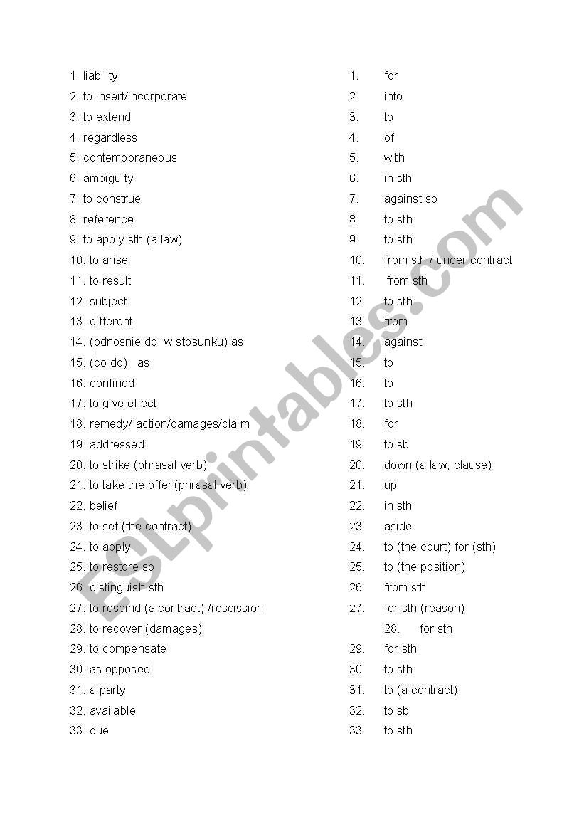 Prepositional Phrases worksheet