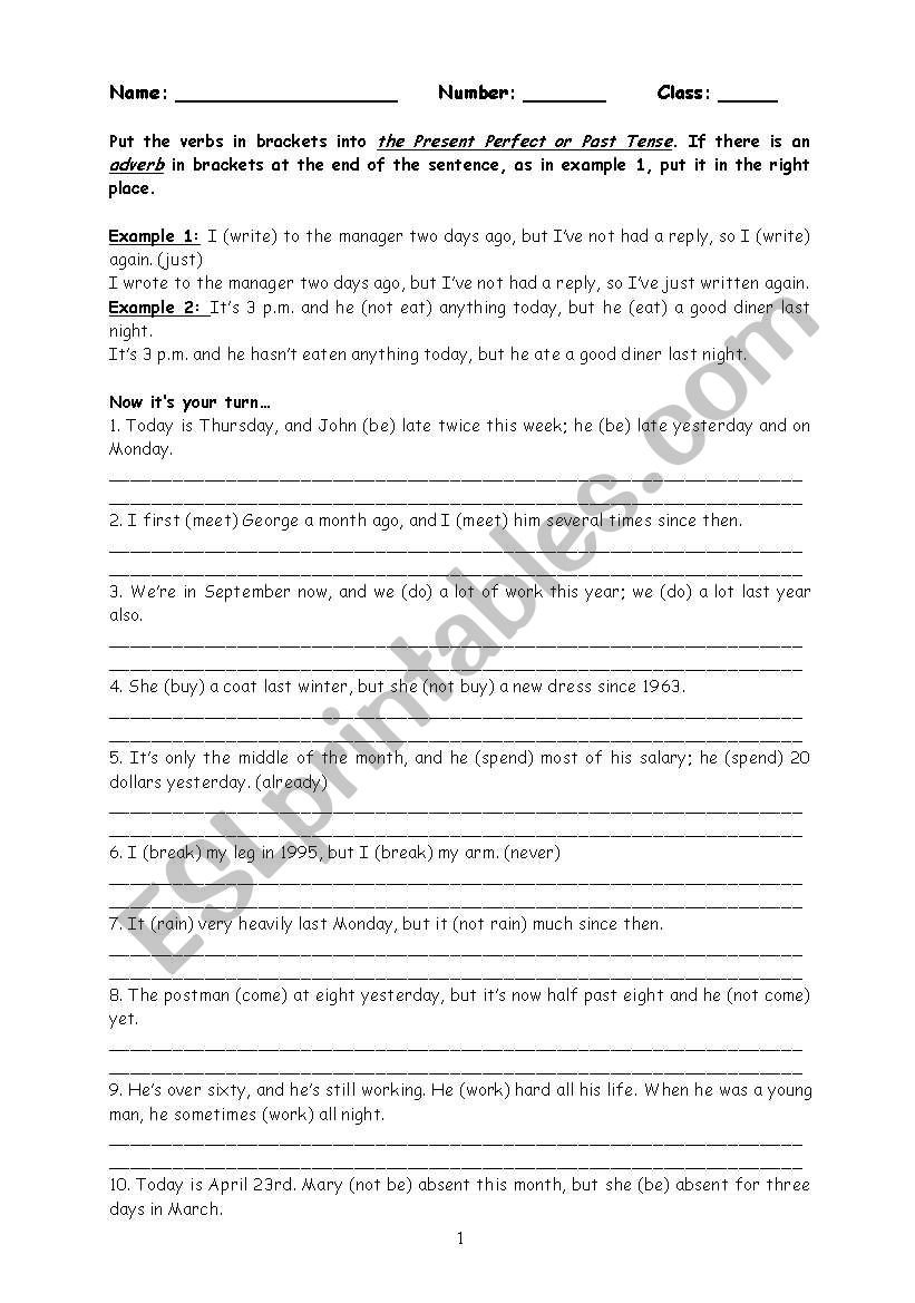 Present Perfect vs Past Simple