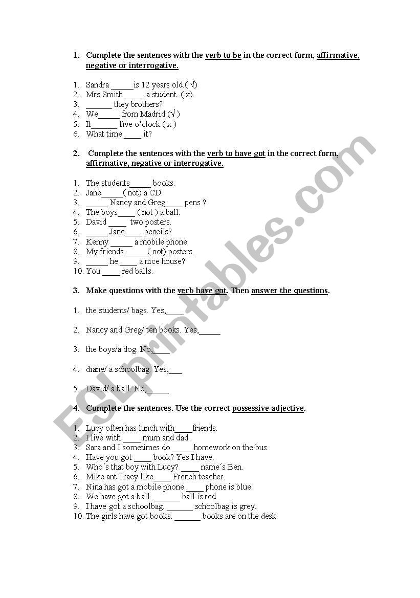 1st eso exercises worksheet