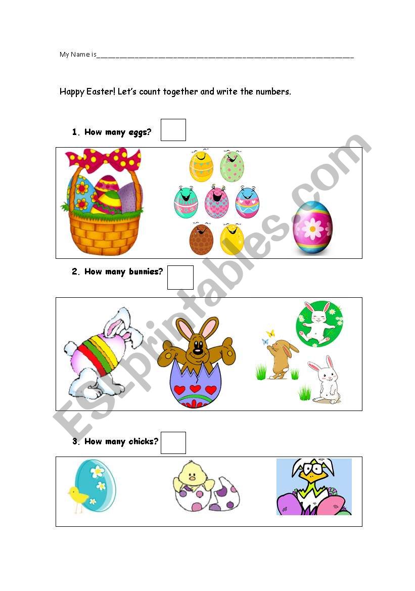 EASTER VOCABULARY worksheet