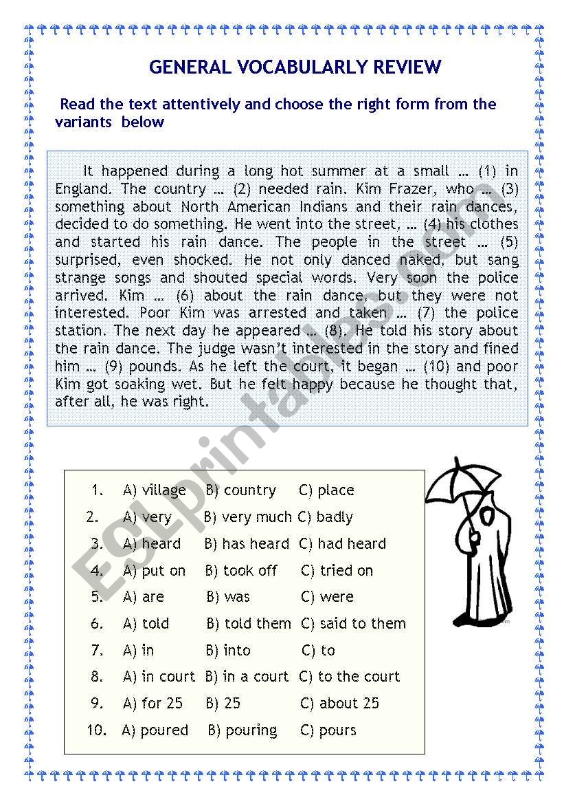 reading  worksheet